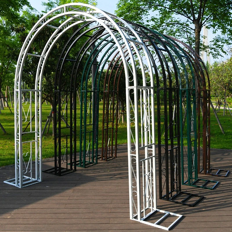 

Wrought iron arch flower stand half arch vine climbing frame courtyard villa door post climbing bracket door head vine climbing