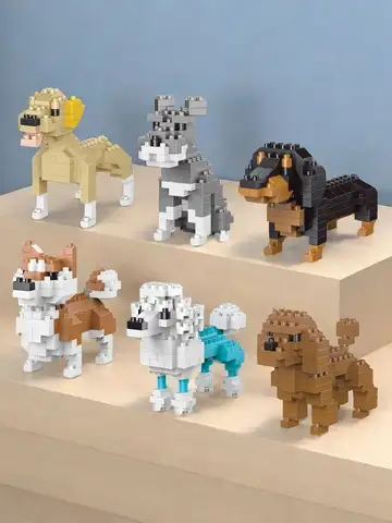 Mini Dachshund Dog Building Blocks Toy for Adults and Kids: Detailed and Lifelike Design,  Fun and Educational Construction Set