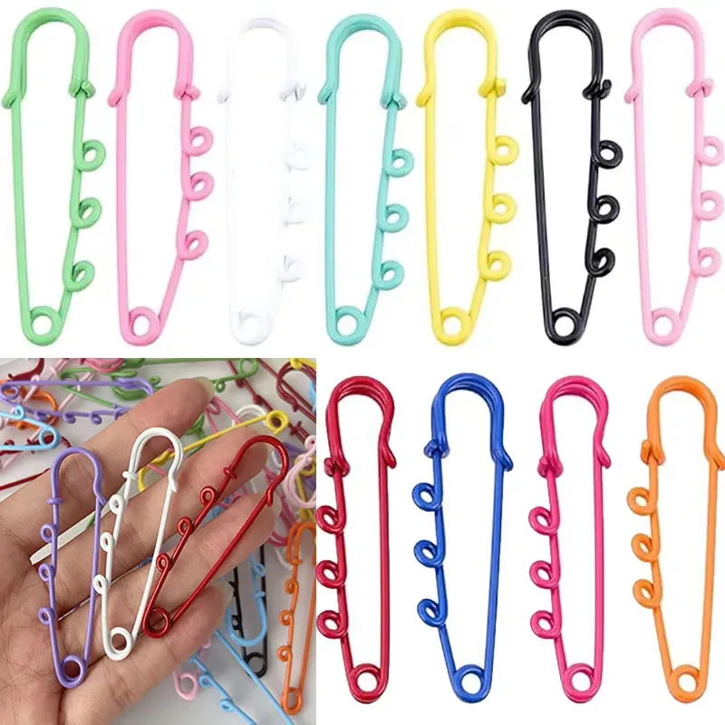 New 5-20Pcs Colorful Safety Brooch Pins 6cm/2inch Spray Painted Safety Pins Metal Kilt for DIY Crafts Skirts Blankets Clothes