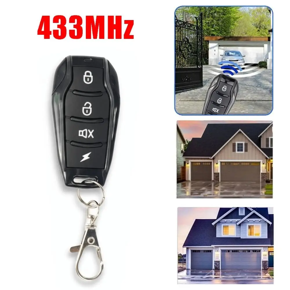 

433MHz Frequency Door Remote Control 4 Keys Cloning Code Wireless Controller Wireless Universal Clone Remote Control Replacement