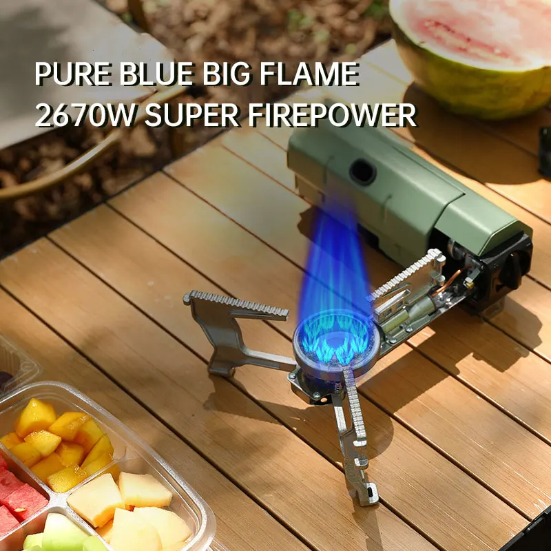 

Portable Outdoor Furance Folding Cassette Butane Gas Stove Mini Camping Burner Picnic Cooker BBQ Cooking Grill Kitchen