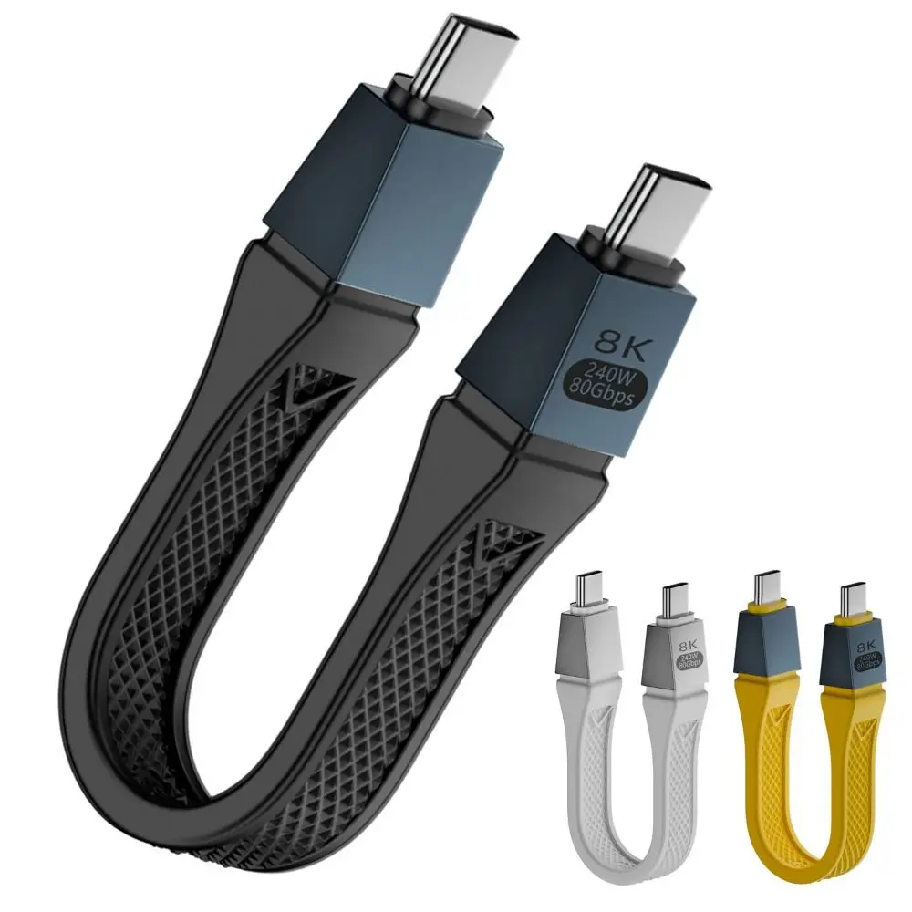 Thunder-bolt 5 FPC Flexible Data Cable USB4 v2.0 80/120Gbps 8K 60HZ Full-Function Board Wire PD 240W Charging Cord for Laptop/PC