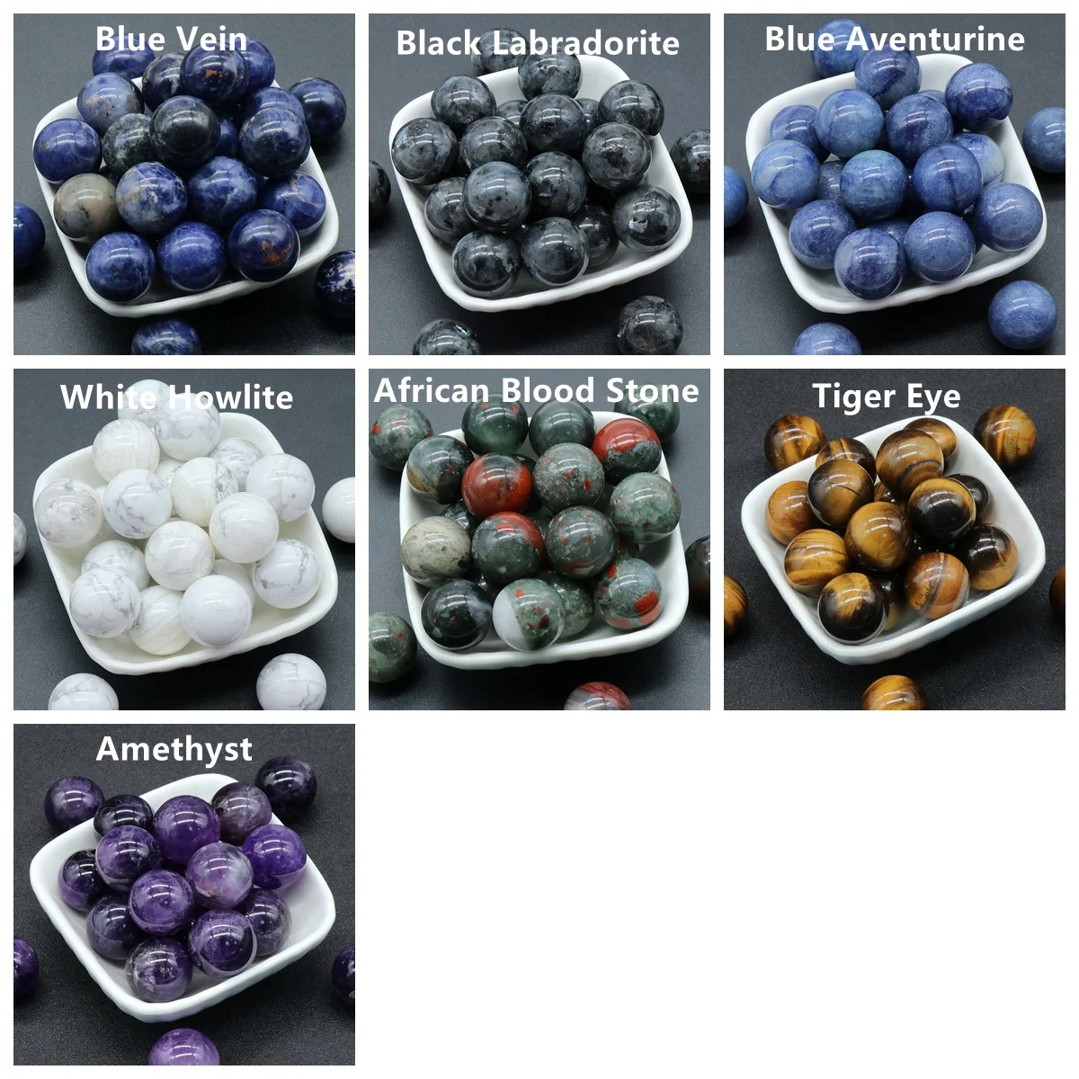 1pcs Round 20mm Sphere Ball Natural Stone Rock Quartz Amethyst No Hole Bead For Jewelry Making DIY Findings