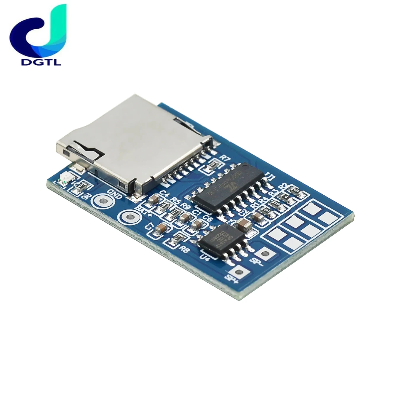 TF card MP3 decoder board with 2W power decoding module 3.7-5V mixed mono playback with memory