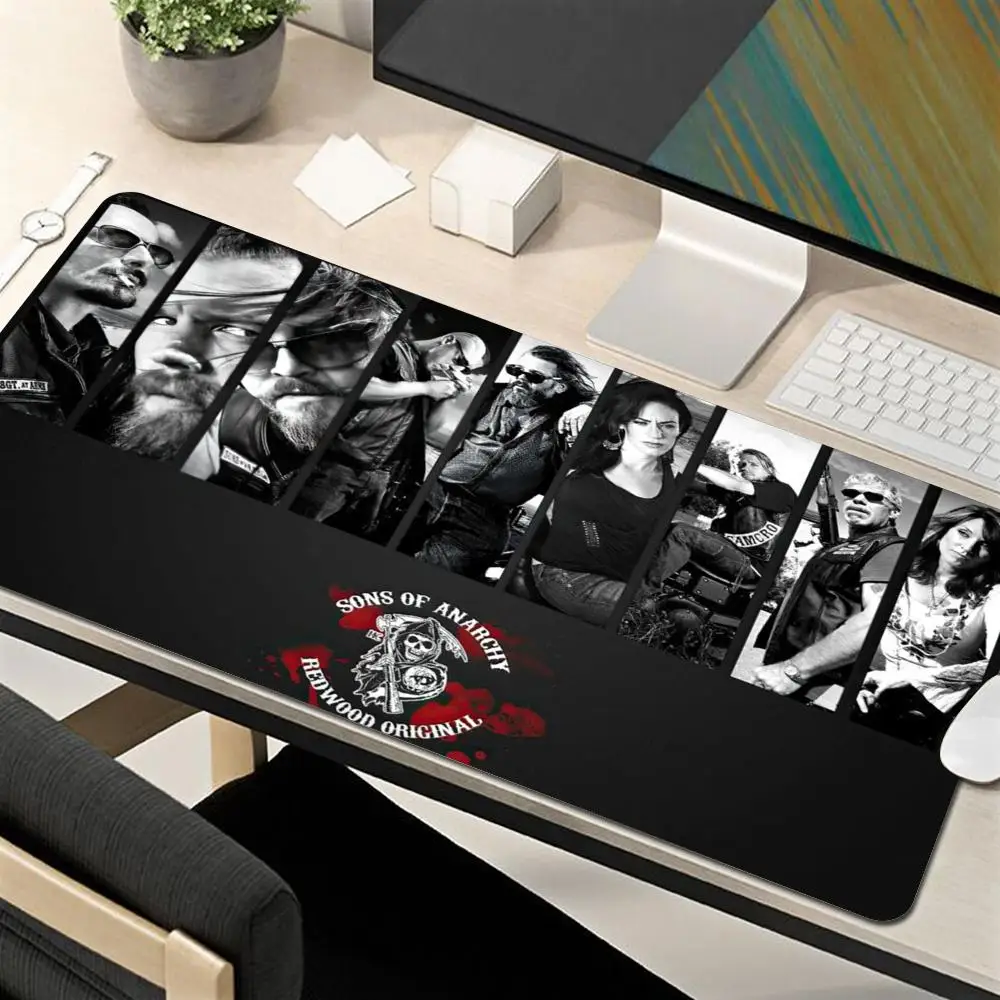 

Anime Rubber Xxl Desk Mat TV Show Sons Of Anarchy Gaming Mousepad HD Picture print Mousepad Gamer Laptop Pc Accessories Mousepad