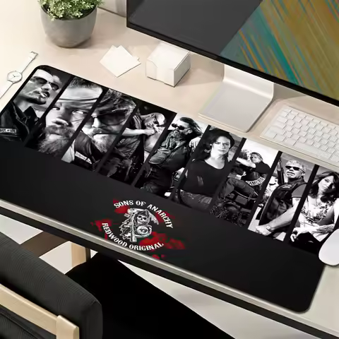 Anime Rubber Xxl Desk Mat TV Show Sons Of Anarchy Gaming Mousepad HD Picture print Mousepad Gamer Laptop Pc Accessories Mousepad