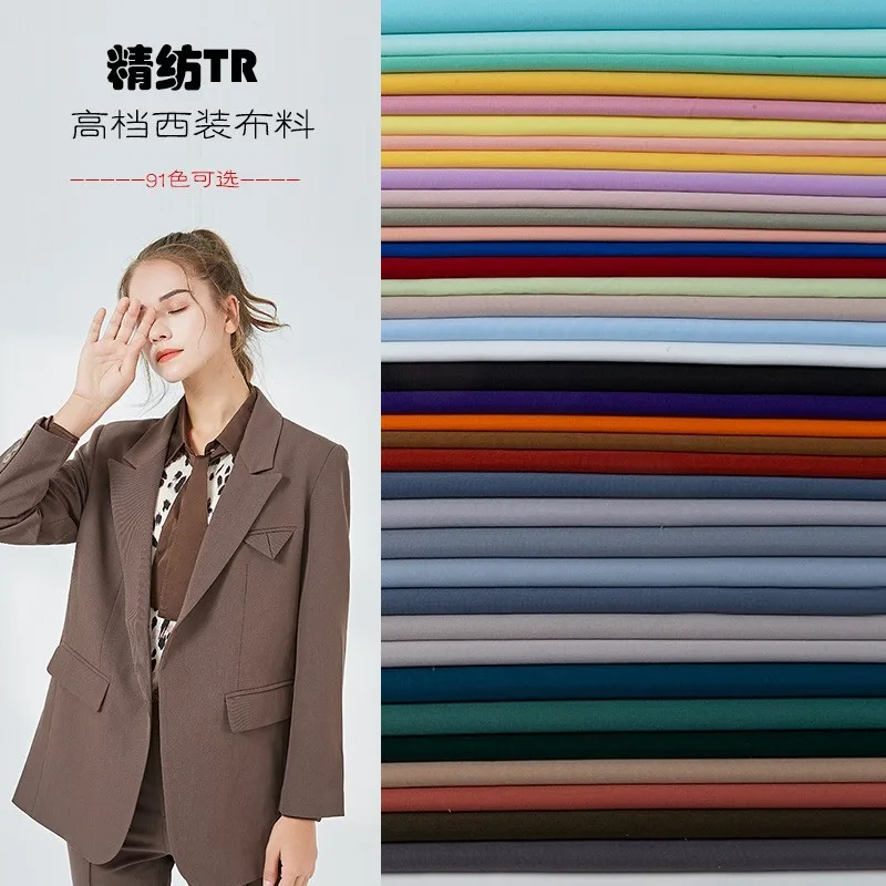 

Plain weave high-density blended anti-wrinkle fabric for suit sets skirts and trousers