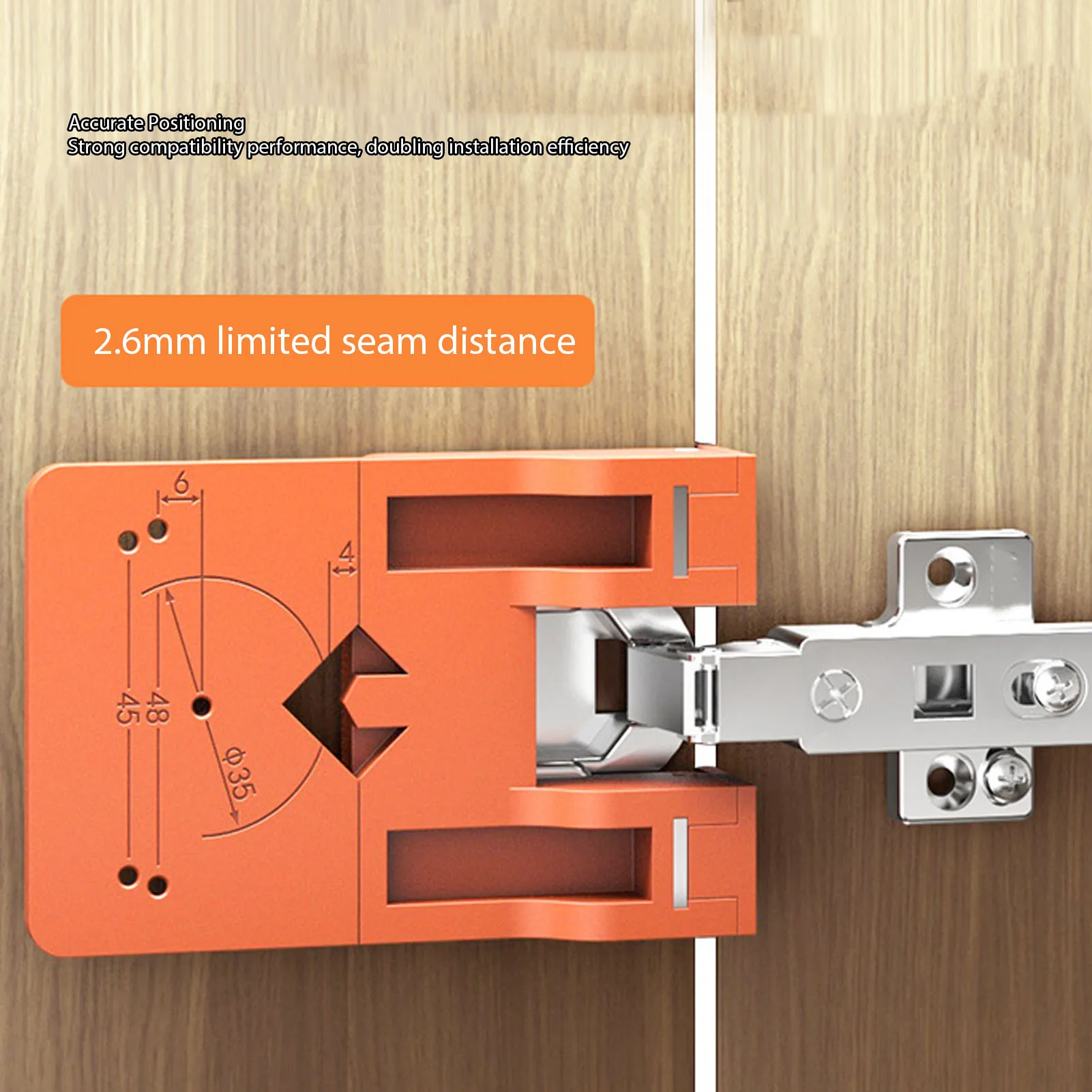 2Pcs Magnetic Hinge Installation Jig Foldable Hinge Positioning Tool Fixing Plate for Door Hinges Wood Door Latches