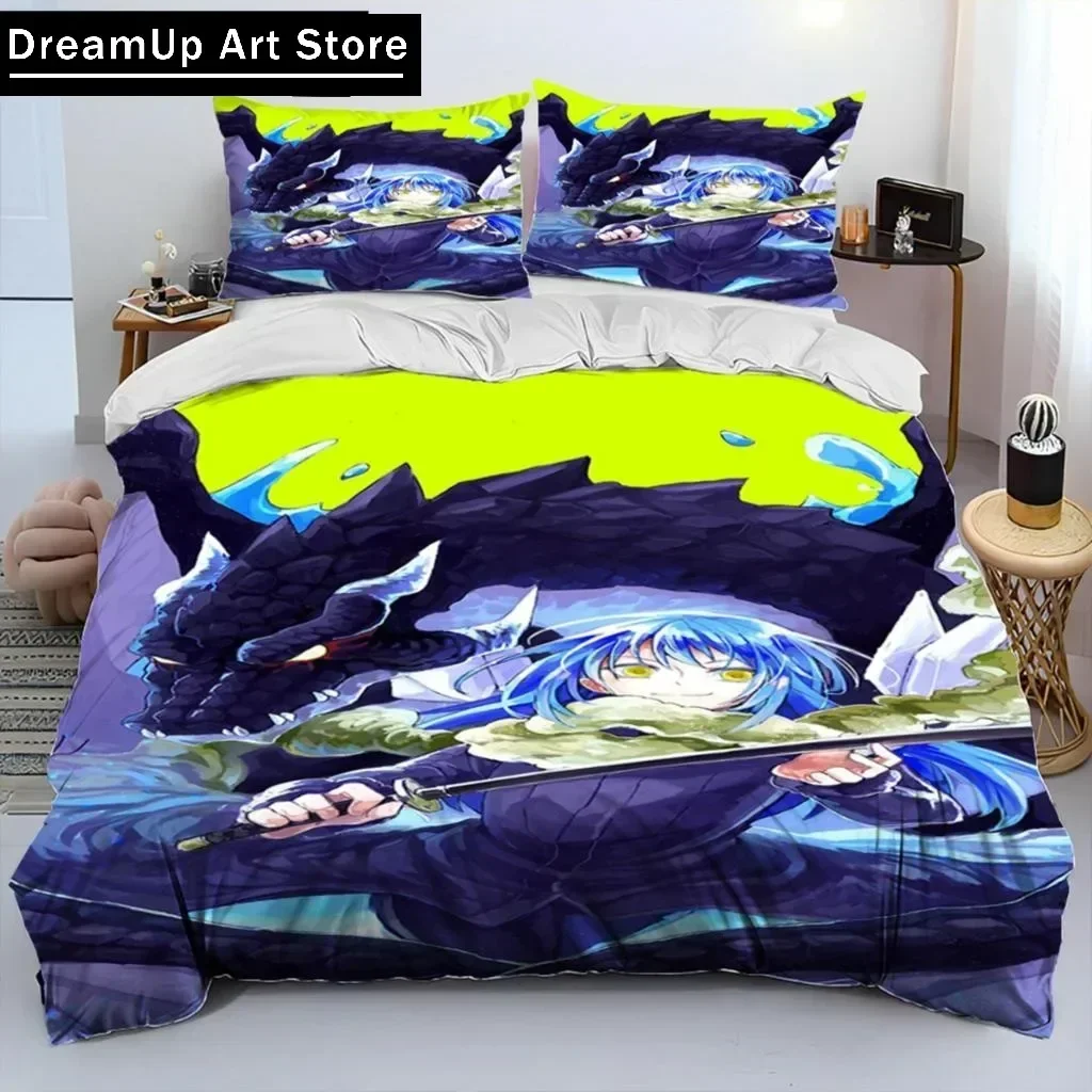 2026 I Got Reincarnated As A Slime Anime Comforter Bedding Set,Duvet Cover Bed Set Quilt Cover Pillowcase,king Queen Size Beddin