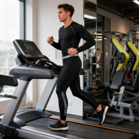 Fanceey New Men Thermal Underwear Warm Base Layer Set Winter Thickened Long Johns Compression Sportswear for Training Running