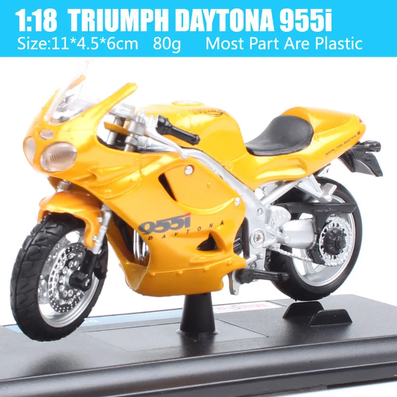 Maisto 1/18 Triumph Tiger Thruxton 1200 Trophy Daytona 955i Bonneville Thunderbird Sprint Motorcycle Diecast Toy Model Bike Gift