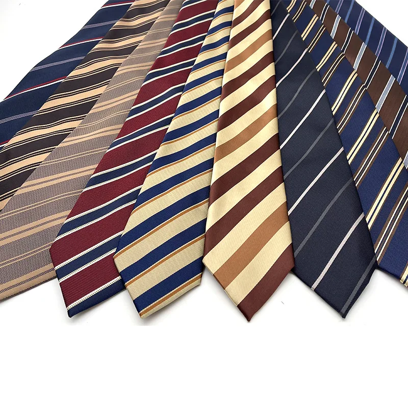 8 cm Neue Mode Streifen männer Krawatte Klassische Polyester Helle Krawatte Business Treffen Formale Krawatte Zubehör Täglichen Verschleiß krawatte