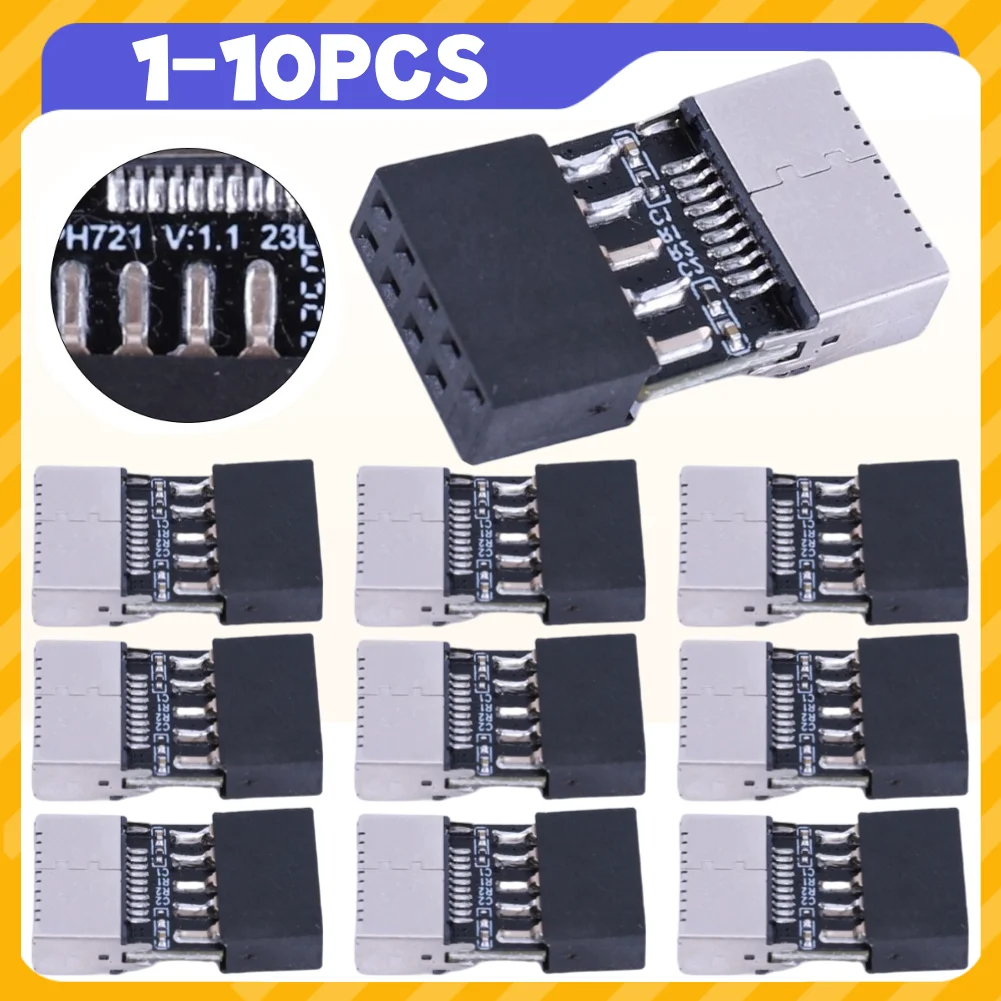 TYPE-C Socket 9-Pin USB 2.0 Extender Card Plug and Play USB 2.0 Expansion Board Motherboard Converter for Mac OS/Windows Linux