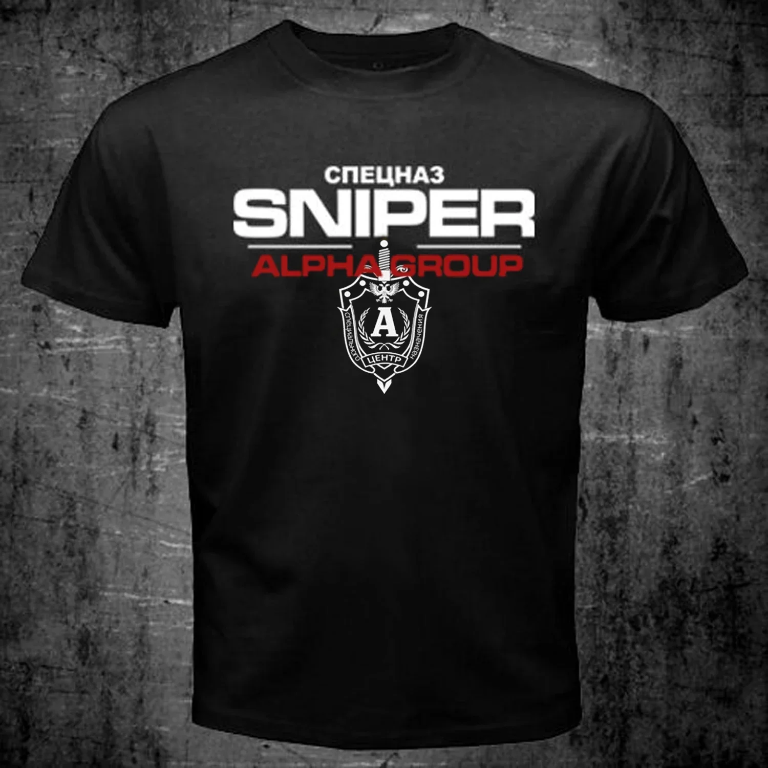 Russian Spetsnaz Alpha Group Special Forces Sniper T-Shirt 100% Cotton O-Neck Summer Short Sleeve Casual Mens T-shirt Size S-3XL