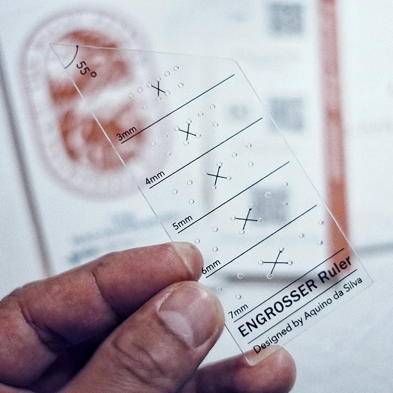 Linijka miedziana do kaligrafii Aquino Western Spencerian, precyzyjne narzędzie do kaligrafii angielskiej i projektowania kwiatowego. — zdjęcie produktu 6