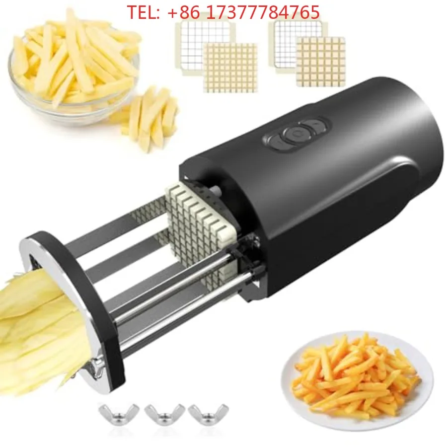 French Fry Cutter Professional Commercial Potato Cutter with 1/2 3/8 Inch Stainless Steel Blade French Fries