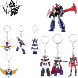 Anime Mazinger Z Keychain UFO Robot Grendizer Logo Key Chain for Men Car Keyring Jewelry Accessories