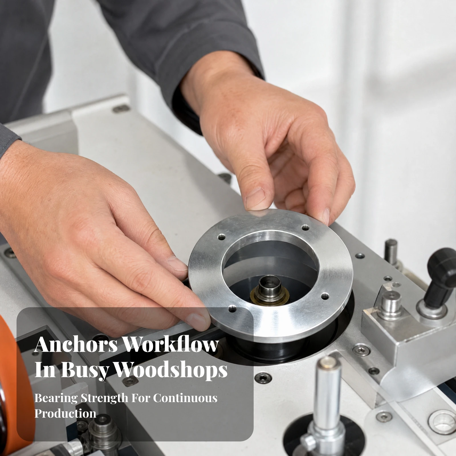 Machine Part Low-Friction Circular Profiling Guide with Central Opening Metal Profile Follower Template Machined for Woodworkers
