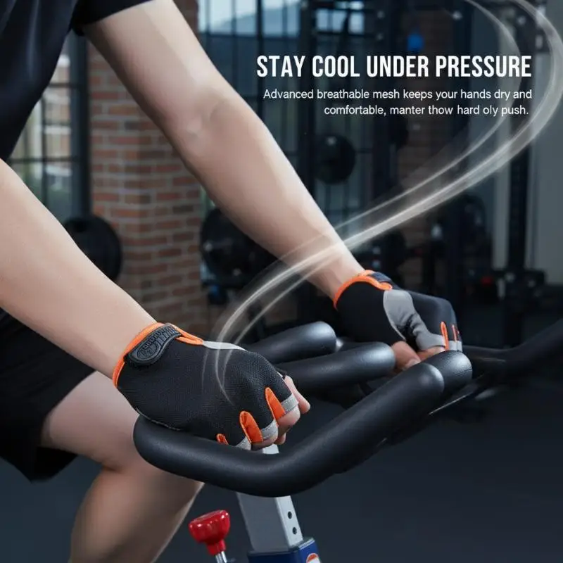 Half Finger Cycling Gloves Anti-Slip Shock-Absorbing Breatha