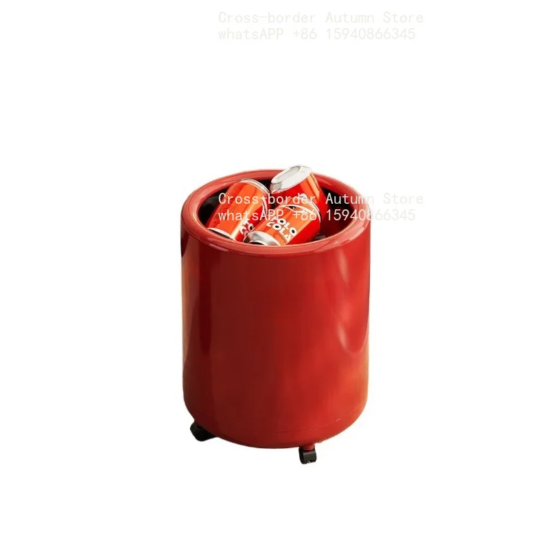 Mobile trash can household living room light luxury high-end high-value bedroom dormitory bathroom toilet