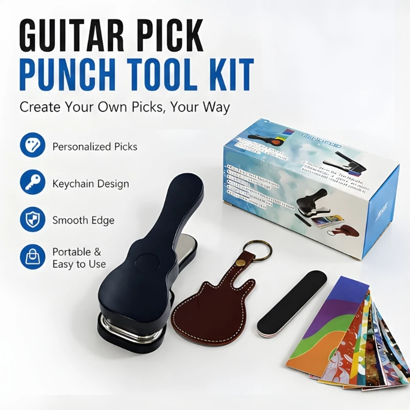 XXUF DIY Guitar Pick Making Set with Tool, File and Pick Holder