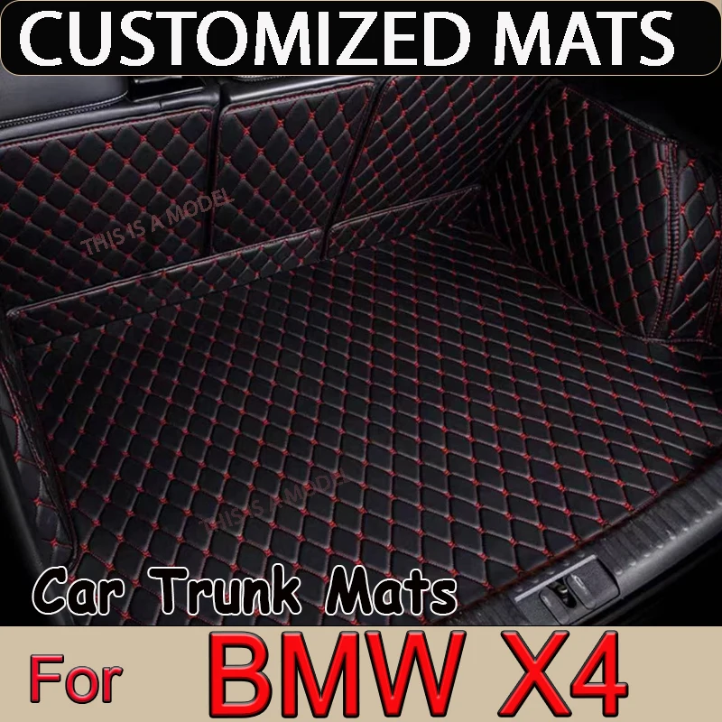 Car Trunk Mats For BMW X4 G02 MK2 2019~2022 Carpet Liner AUTO Tail Waterproof Boot Cargo Pad Car Rear Trunk Mat Car Accessories