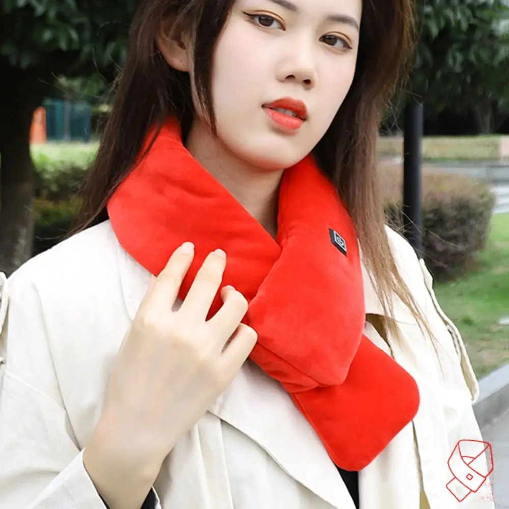 Warm Electric Heating Scarf Cold-Proof 3 Temperature Adjustable Thermal Neck Warmer Soft USB Powered Neck Wrap Warmer Camping