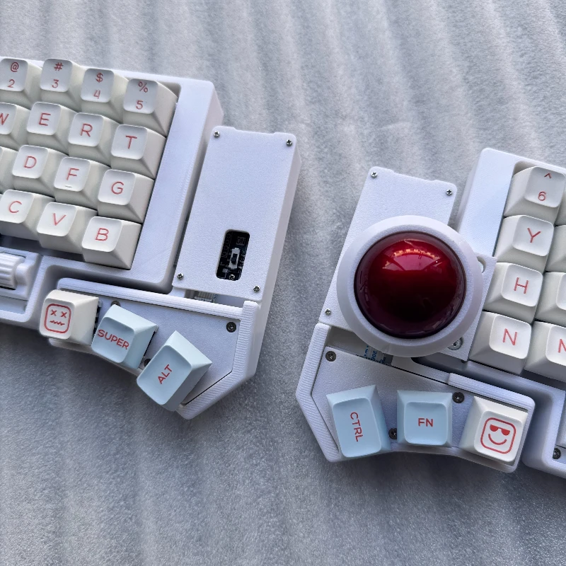Hot SalesCCK-BALL Freely Adjustable Angle Split Trackball Keyboard Custom ZMK/QMK with Scroll Wheel Gamers DIY MX Switch Teclado