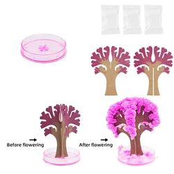 Magically Paper Cherry Blossom Crystal Trees Christmas Magic Growing Tree Desktop Cherry Blossom Science Toys Novelty Funny gift