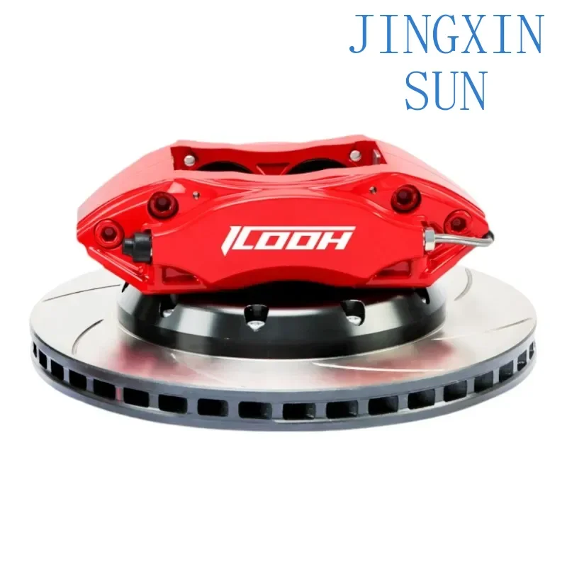 Upgraded versionDL7600 Caliper 4 Pot Auto Brake Disc 285*24mm Drilled Brake Rotors Use for   Starlet Glanza