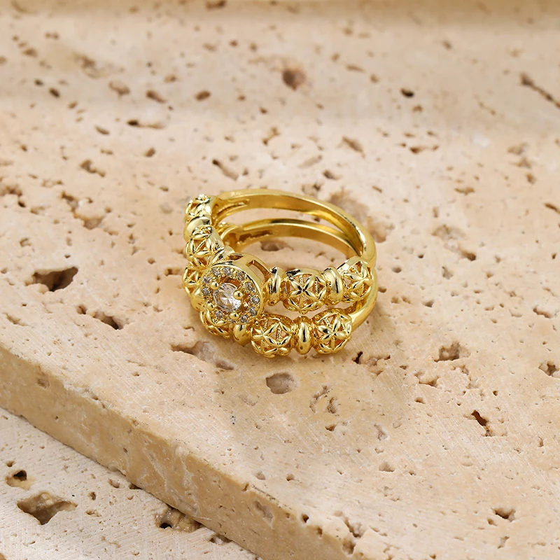 LUIZADA Vintage Türkische Fingerringe Frauen Runde Kristall Caesar Ring Gold Farbe Ethnische Hochzeit Schmuck Ring – Detail 37