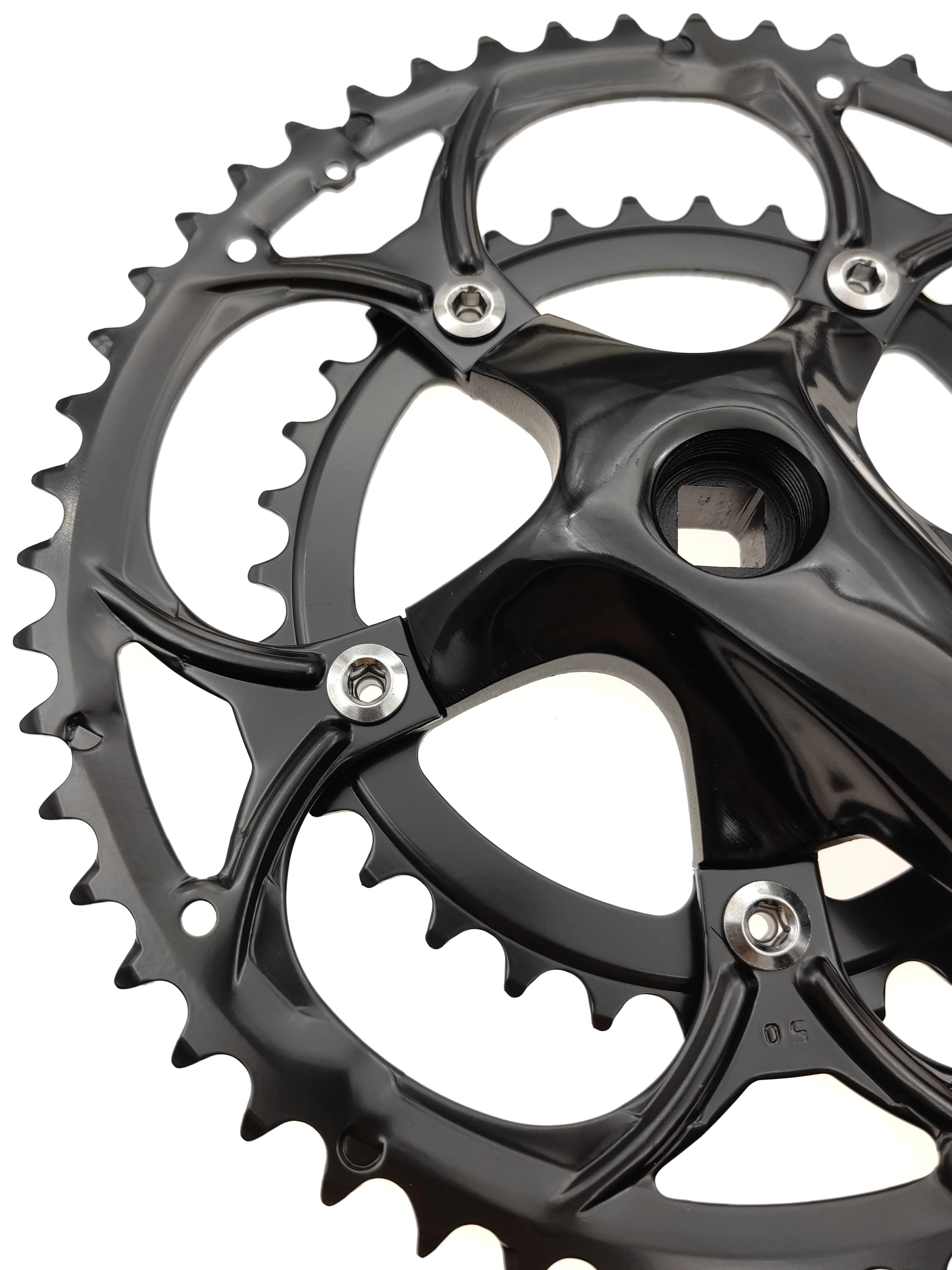 Platos y bielas para bicicleta de carretera, 50/34T, BCD, 110mm, 8/9 velocidades, agujero de diamante, piñones dobles, piezas de bielas, accesorios