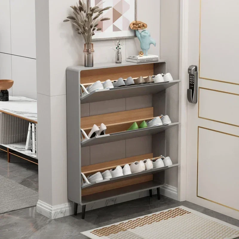 

Luxury Drawer Shoe Cabinet Vertical Design Home Organization Shoe Rack Wooden Hallway Schonen Kast Furniture Living Room