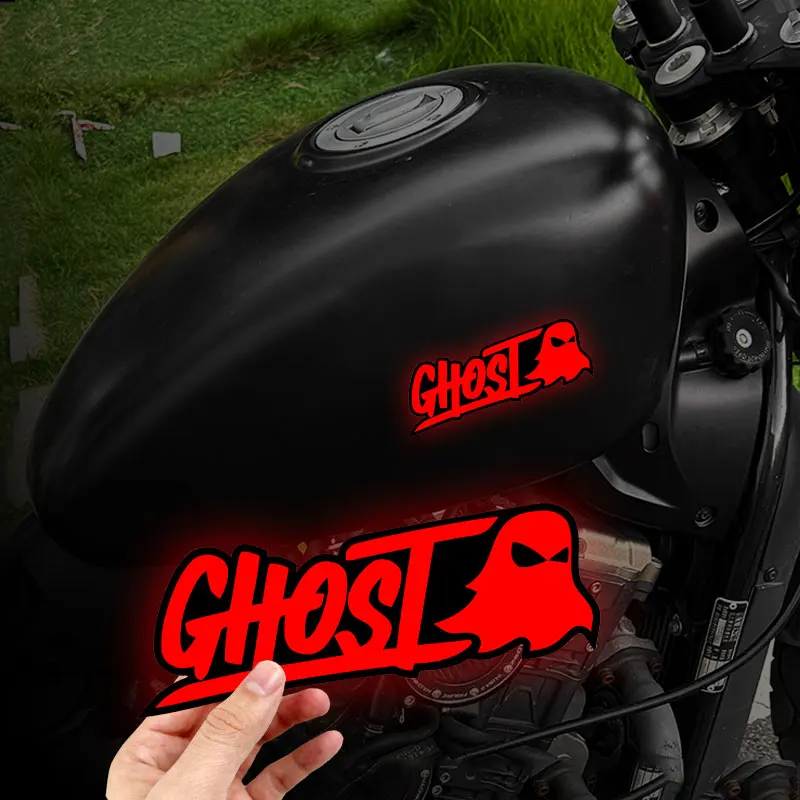 Autocollants réfléchissants fantôme moto, 1 pièce, pour bricolage, Scooter, fenêtre de voiture, pare-chocs, ordinateur portable, autocollants en vinyle amusants auto-adhésifs imperméables