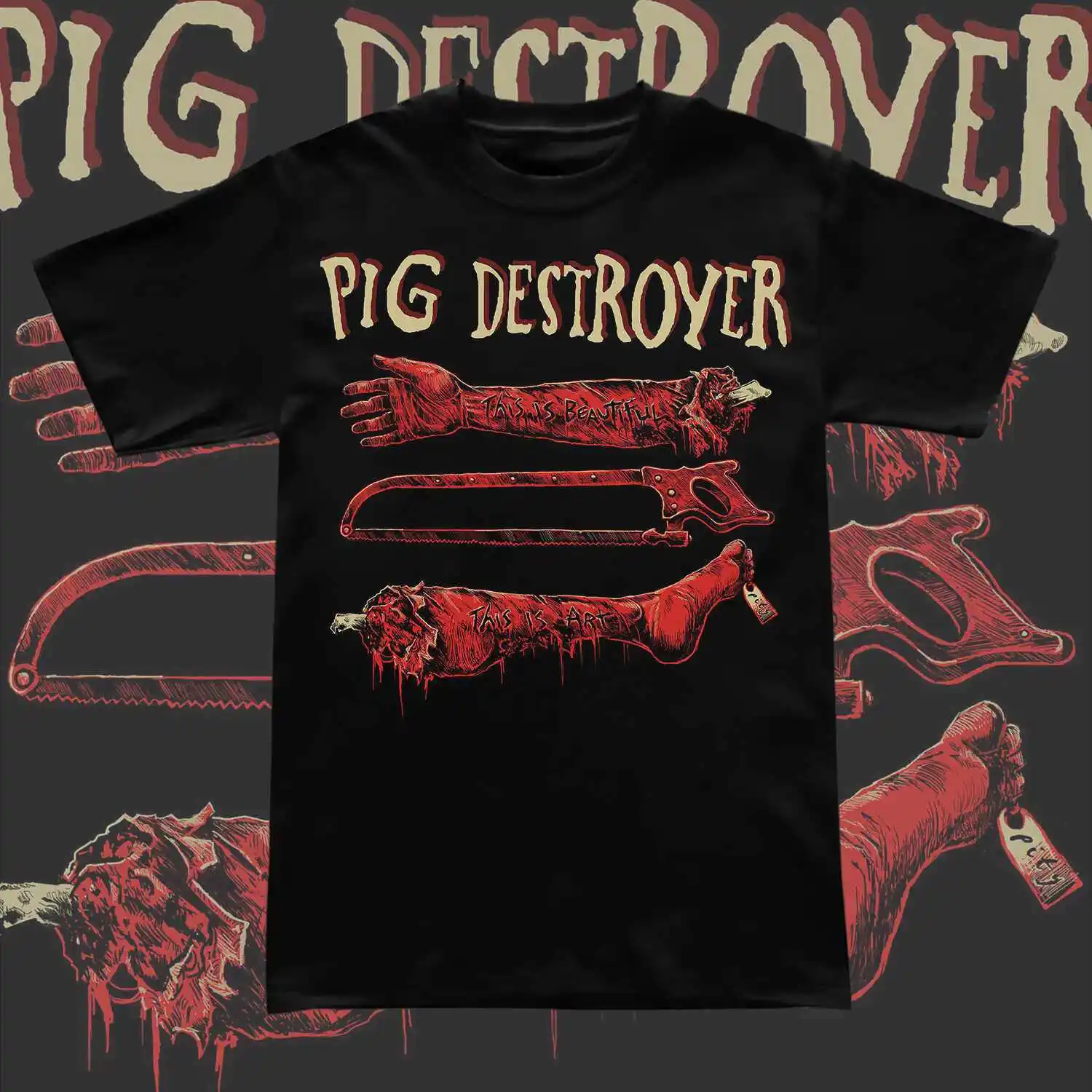 PIG DESTROYER - American Nuclear Grindcore Band Sluge's T-shirt - TOOL2