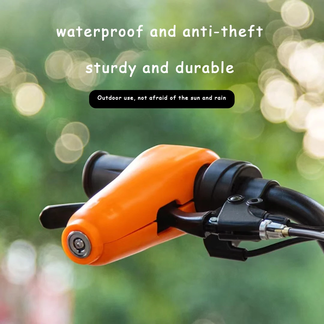 Aluminum Alloy Motorcycle Handlebar Lock Anti-Theft Lock for Electric Vehicles Dirt Bikes Modified Helmet Fixed Horn Lock