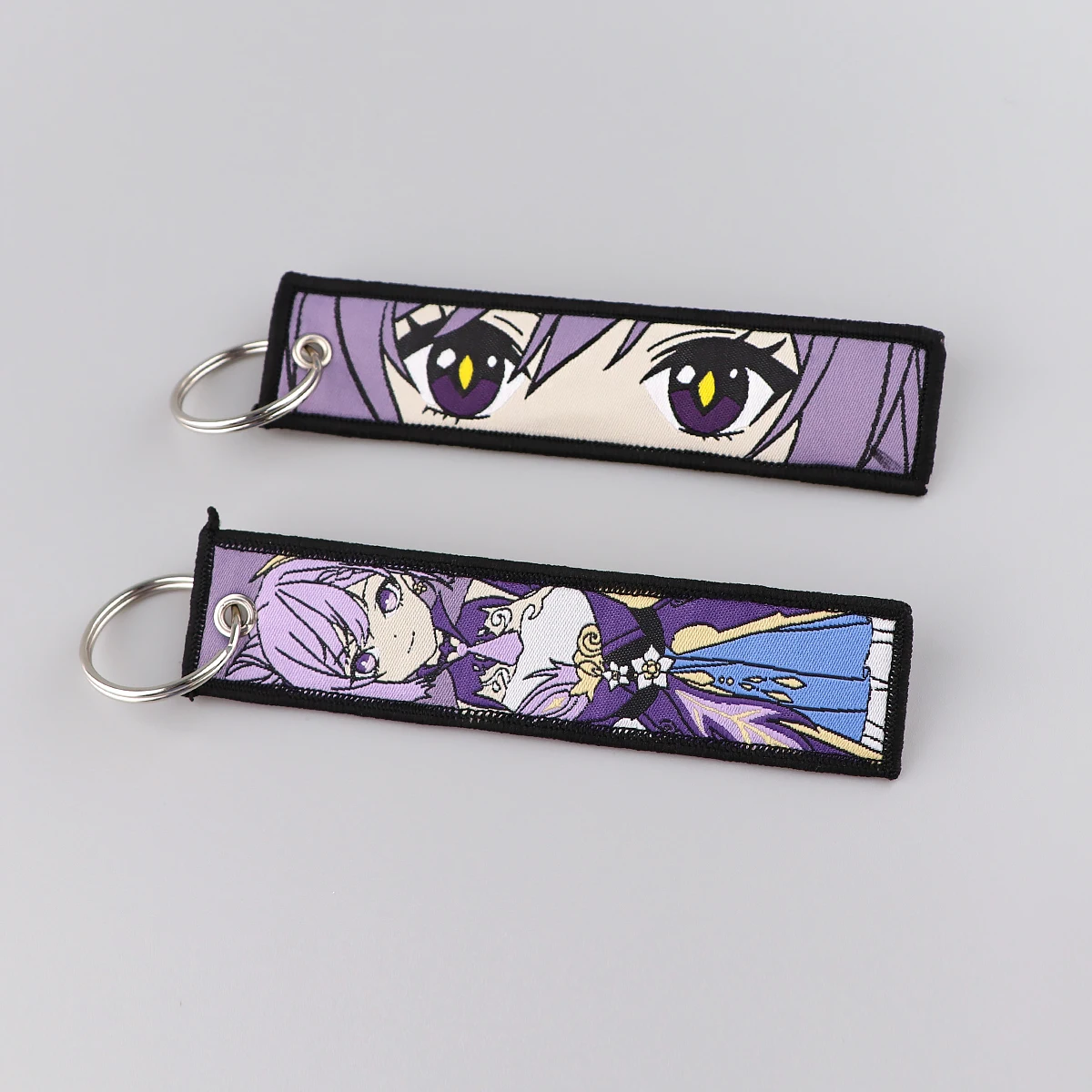 

1PCS Anime Girl Character Embroidery Key Fobs Keychain for Motorcycle Cars Key Holder Pendant Jewelry Chaveiro Gifts