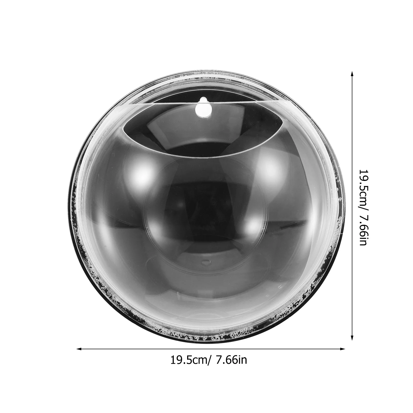وعاء السمك المثبت على الحائط من الأكريليك الشفاف المستدير لخزان الأسماك حوض السمك الصغير لديكور المنزل وعاء النبات المعلق على الحائط مزهرية لنباتات الأسماك