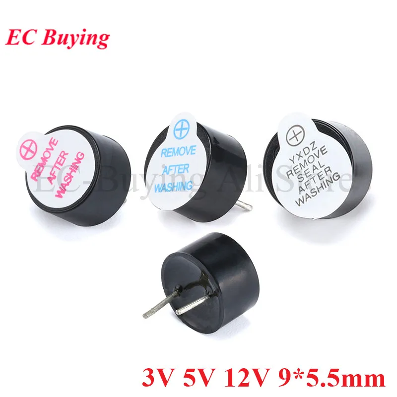 10Pcs/5pcs 3V 5V 12V Active Alarm Buzzer Beeper 0905 SOT 9*5.5mm Mini Active Piezo Buzzers Fit For arduino DIY Electronic