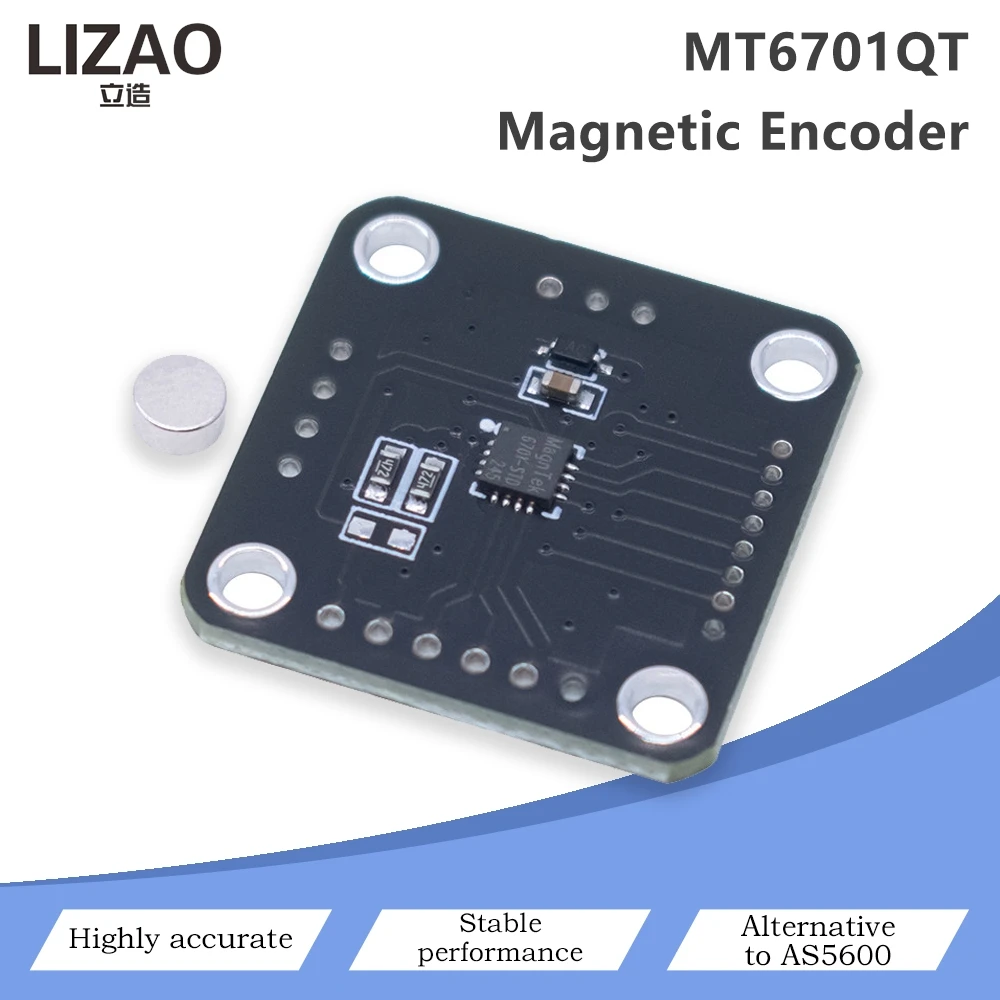 1/3/5PCS MT6701QT Magnetic Rotary Encoder Sensor Module 14-bit High Precision SPI/I2C Interface Alternative To AS5600