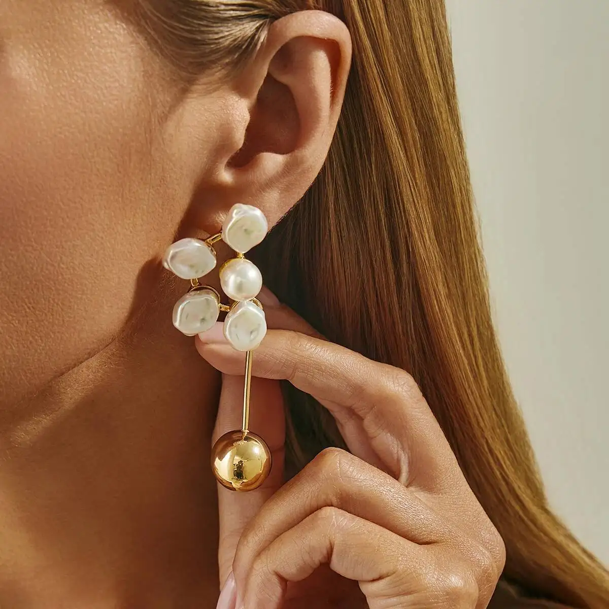 

2026 New Fashion Kpop Elegant Imitation Pearl Drop Earrings for Women Temperament Exquisite Wedding Daily Banquet Jewelry