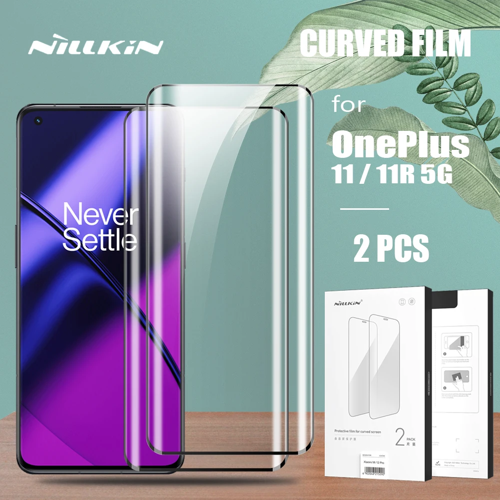 Nillkin for Oneplus 11 11R 5G Impact Resistant Curved Film 2pcs Full Cover Screen Protector for Oneplus 11R / 11 / Ace 2 5G Film