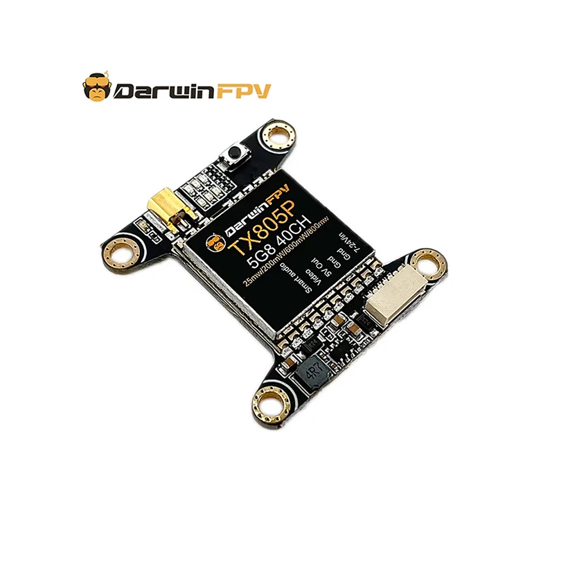 DarwinFPV 5.8G 40CH 25/200/600/800mW 1W Adjustable TX805P VTX For DarwinFPV Darwin129 7Inch FPV Drone 30.5*30.5mm