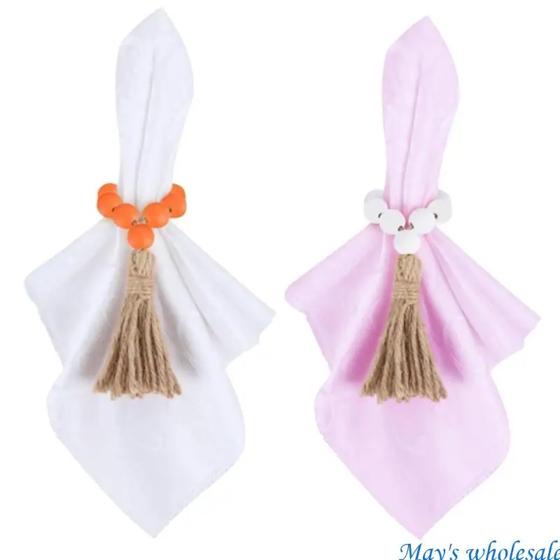 30Pcs Elastic Bead Napkin Rings Functional Bead Napkin Rings for Elegant Table in Homes and Event 448A