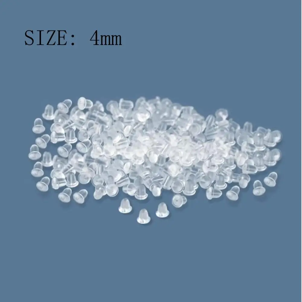 100/200Pcs Transparent Earring Backs Suitable Earrings Buckle Back Additions Safety Additions Earring Pin Back Replacement Parts