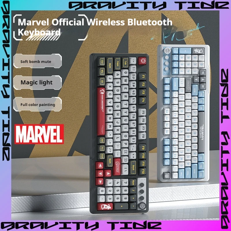 Clavier sans fil Avengers M98 Iron Man, Bluetooth, filaire, mode touristes, RVB, growLapmedications, Ipads, jeux E-Sports, silencieux