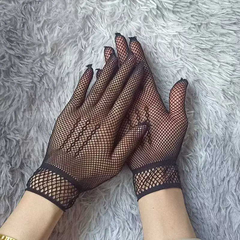 Gants en filet de pêche en dentelle à haute élasticité, élégants et Sexy, maille ajourée, respirant, étiquette de danse, chaussettes fines à la mode