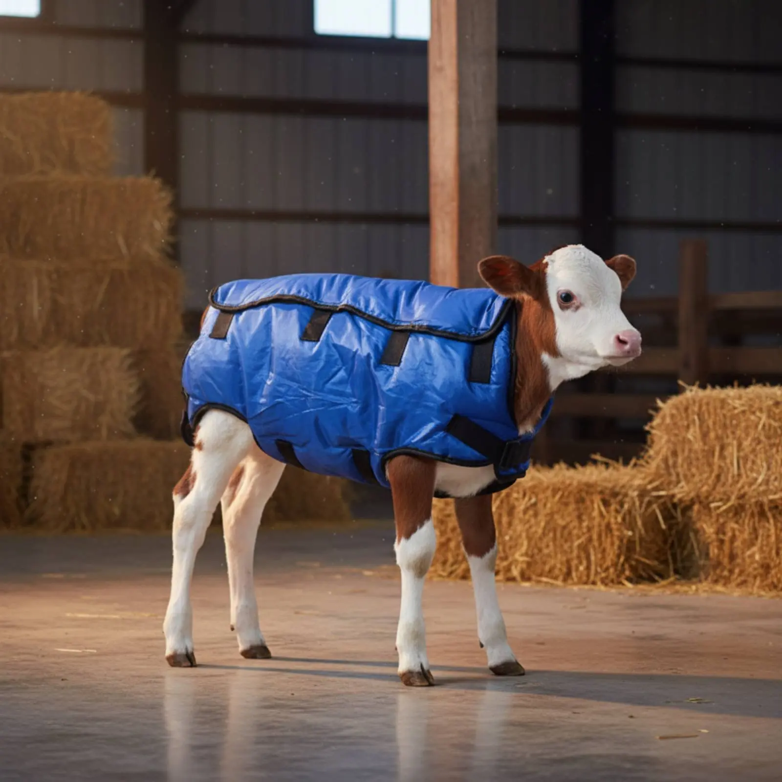 

Calf Jacket Thickened Newborn Calf Coat Livestock Heating Coat Waterproof Livestock Clothing Cold Protection for Calves, Farm