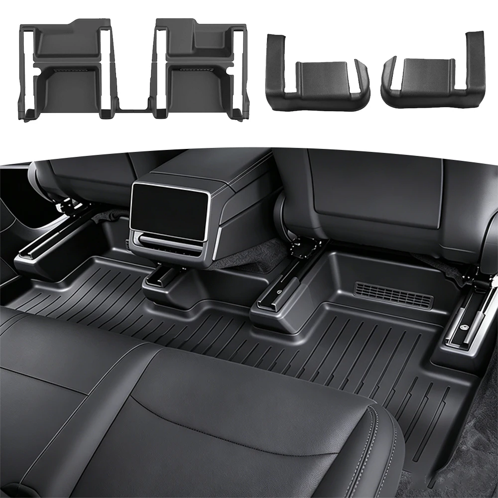 For Tesla Model Y Juniper Model YL TPE Car Under Seat Corner Guard Pad Seat Slide Rails Protector Cover Anti-Kick Covers Tool