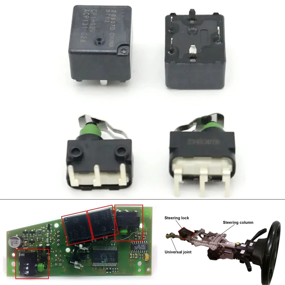 J764 ELV Steering Column Lock Actuator Module Micro Switch 5-pin Relay Repair Kit For VW Passat Magotan B6 B7L 3C CC ACP131